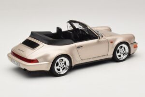 Porsche 911 964 Turbo Look Descapotable Zermatt Silver Norev 1:18 187140 Metal - imagen 3 de 8