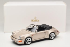 Porsche 911 964 Turbo Look Descapotable Zermatt Silver Norev 1:18 187140 Metal - imagen 8 de 8