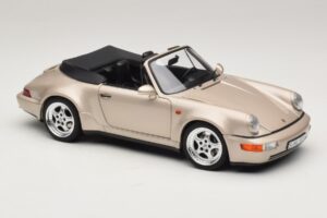 Porsche 911 964 Turbo Look Descapotable Zermatt Silver Norev 1:18 187140 Metal - imagen 6 de 8