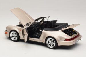 Porsche 911 964 Turbo Look Descapotable Zermatt Silver Norev 1:18 187140 Metal - imagen 5 de 8