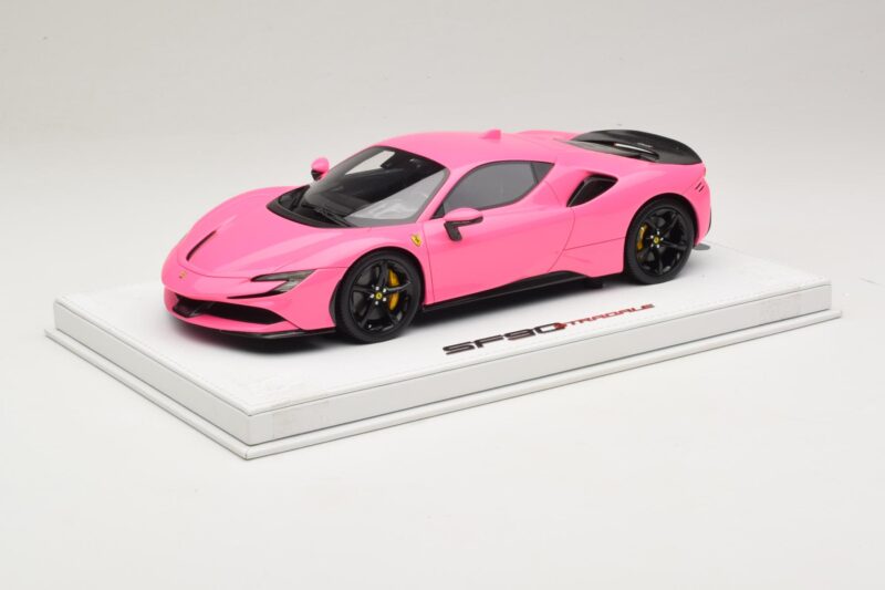 Ferrari SF90 Pack Fiorano Brillante Qatar Pink BBR 1:18 RACELINE137 Resina