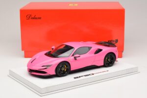 Ferrari SF90 Pack Fiorano Brillante Qatar Pink BBR 1:18 RACELINE137 Resina - imagen 7 de 7