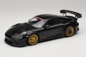 Porsche 911 992 GT3 RS Manthey Racing Negro con Llantas Doradas Minichamps 1:18 MR-911-GT3RS-1804 Metal