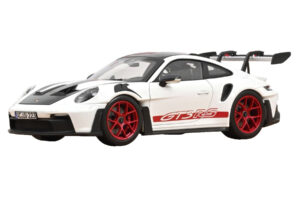 Porsche 911 992 GT3 RS Weissach Package Blanco Pyro Red Norev 1:18 187373 Metal