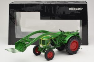 Deutz F2L 514 Tractor Cargador Frontal Verde Minichamps 1:18 109144071 Metal - imagen 6 de 6