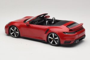 Porsche 911 992 Turbo S Descapotable Rojo Oscuro Minichamps 1:18 PORSCHE007 Metal - imagen 5 de 6
