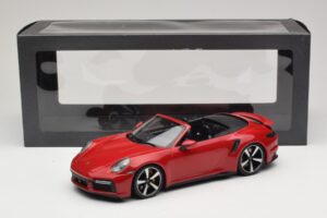 Porsche 911 992 Turbo S Descapotable Rojo Oscuro Minichamps 1:18 PORSCHE007 Metal - imagen 6 de 6