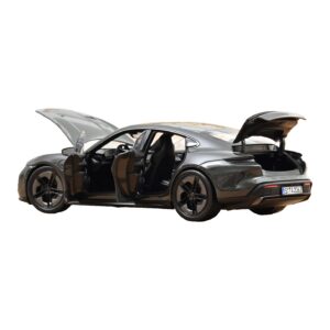 Porsche Taycan Turbo S Slate Grey Neo Norev 1:18 187654 Metal - imagen 2 de 5