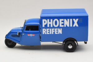 Tempo Hanseat Furgón de Tres Ruedas Phoenix Blue Minichamps 1:18 180099040 Metal - imagen 3 de 6