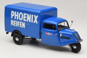 Tempo Hanseat Furgón de Tres Ruedas Phoenix Blue Minichamps 1:18 180099040 Metal - imagen 4 de 6