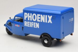 Tempo Hanseat Furgón de Tres Ruedas Phoenix Blue Minichamps 1:18 180099040 Metal - imagen 5 de 6