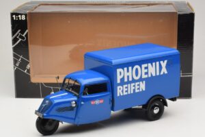 Tempo Hanseat Furgón de Tres Ruedas Phoenix Blue Minichamps 1:18 180099040 Metal - imagen 6 de 6