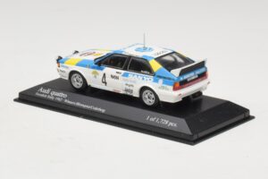 Audi Quattro #4 S. Blomqvist / B. Cederberg Rally Sweden Winner 1982 Minichamps 1:43 430821904 Metal - imagen 3 de 4