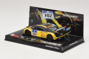 Audi R8 LMS GT3 #102 H-J. Stuck / H. Heyer Black Falcon 24 Hours of Nurburgring 2010 Minichamps 1:43 437101912 Metal - imagen 3 de 5