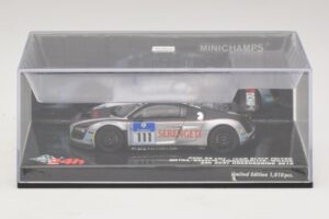 Audi R8 LMS GT3 #111 Metha / Breslin Black Falcon 24 Hours of Nurburgring 2010 Minichamps 1:43 437101911 Metal - imagen 4 de 5