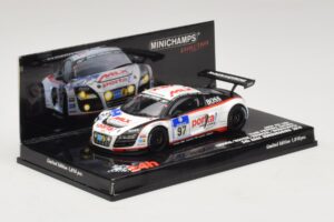 Audi R8 LMS GT3 #97 Phoenix Racing 24 Hours of Nurburgring 2010 Minichamps 1:43 437101997 Metal - imagen 2 de 5