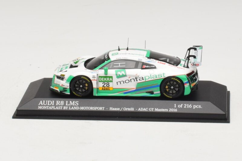 Audi R8 LMS Montaplast By Land-Motorsport #28 C. Haase / S. Ortelli ADAC GT Masters 2016 Minichamps 1:43 437161198 Metal