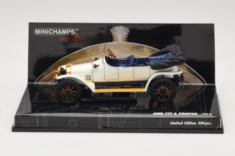Audi Typ A Phaeton Blanco Azul Minichamps 1:43 437019032 Metal
