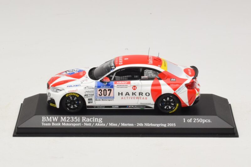 BMW M235i Bong Motorsport #307 Nett / Akata 24 Hours of Nurburgring 2015 Minichamps 1:43 437152507 Metal