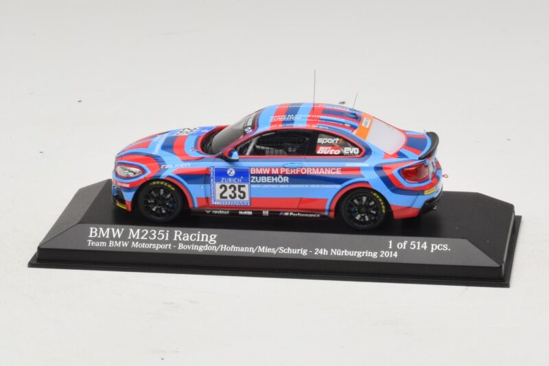 BMW M235i Team BMW Motorsport #235 Bovigdon 24 Hours of Nurburgring 2014 Minichamps 1:43 437142435 Metal