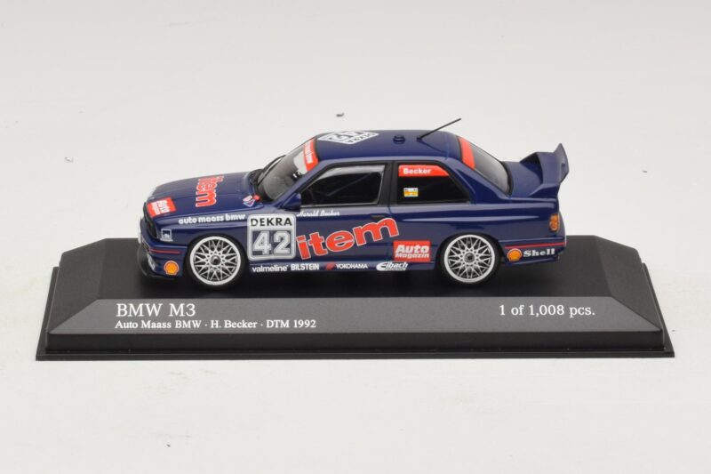 BMW M3 E30 Auto Maas #42 Becker DTM 1992 Minichamps 1:43 430922042 Metal