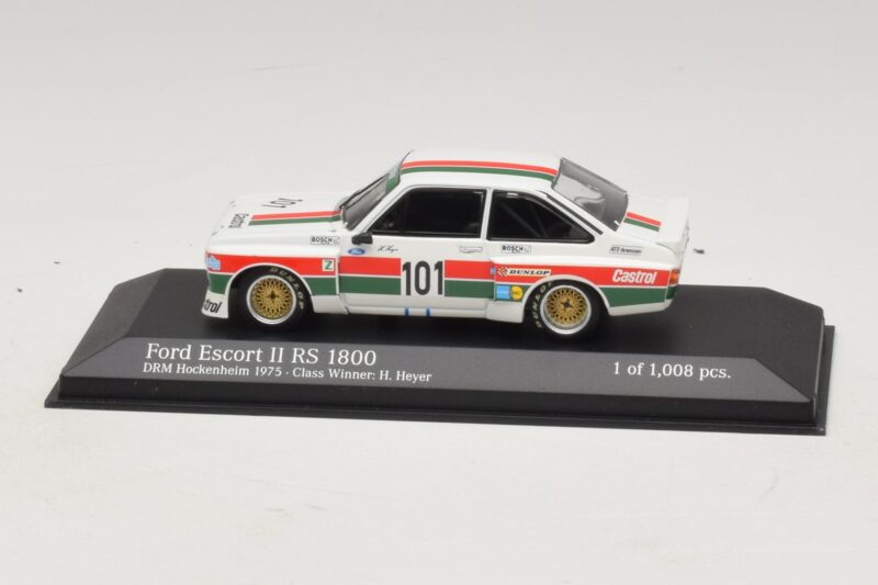 Ford Escort Mk2 RS1800 #10 H. Heyer Class Winner DRM Hockenheim 1975 Minichamps 1:43 400758491 Metal
