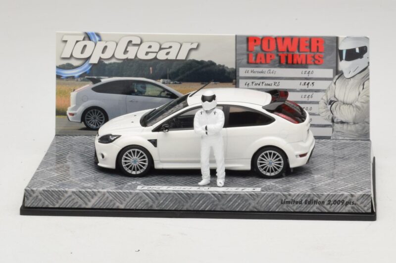 Ford Focus RS Mk2 Top Gear Blanco Con Figura Minichamps 1:43 519438810 Metal