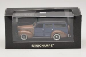 Ford V8 De Luxe Woody Station Wagon Marrón Azul Minichamps 1:43 400082112 Metal - imagen 4 de 4