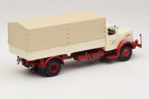 Henschel HS 140 Camión de Plataforma Blanco Rojo Minichamps 1:43 439171020 Metal - imagen 2 de 6
