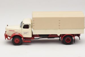 Henschel HS 140 Camión de Plataforma Blanco Rojo Minichamps 1:43 439171020 Metal - imagen 3 de 6