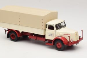Henschel HS 140 Camión de Plataforma Blanco Rojo Minichamps 1:43 439171020 Metal - imagen 4 de 6
