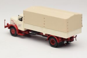 Henschel HS 140 Camión de Plataforma Blanco Rojo Minichamps 1:43 439171020 Metal - imagen 5 de 6