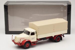 Henschel HS 140 Camión de Plataforma Blanco Rojo Minichamps 1:43 439171020 Metal - imagen 6 de 6