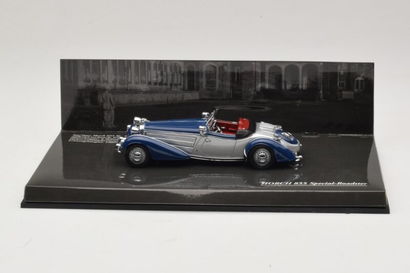 Horch 855 Special Roadster Plata Azul Minichamps 1:43 436014202 Metal