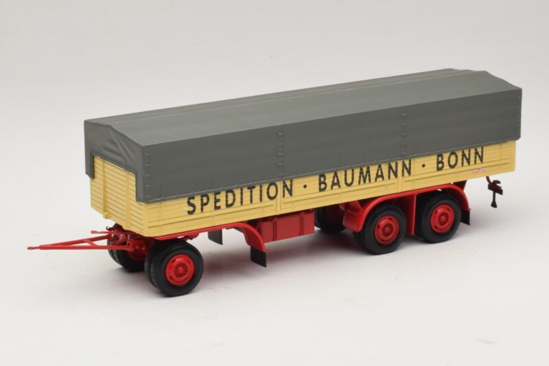 Kassbohrer Remolque de Plataforma Baumann Bonn Minichamps 1:43 439161097 Metal