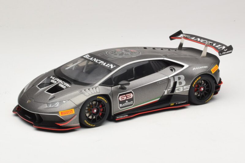 Lamborghini Huracan LP620-2 Super Trofeo #63 Gris Oscuro 2016 AUTOart 1:18 81559 Compuesto