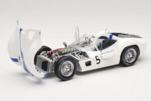 Maserati Tipo 61 #5 S. Moss / D. Gurney Camoradi ADAC 1000km Nurburgring Winner 1960 Minichamps 1:18 100601205 Metal - imagen 2 de 8