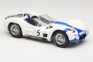 Maserati Tipo 61 #5 S. Moss / D. Gurney Camoradi ADAC 1000km Nurburgring Winner 1960 Minichamps 1:18 100601205 Metal - imagen 6 de 8