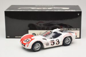 Maserati Tipo 61 #53 B. Krause Los Angeles Times Grand Prix Winner 1960 Minichamps 1:18 100601253 Metal - imagen 8 de 8