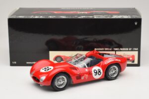 Maserati Tipo 61 #98 C. Shelby Times Mirror Grand Prix for Sportscars 1960 Minichamps 1:18 100601298 Metal - imagen 8 de 8