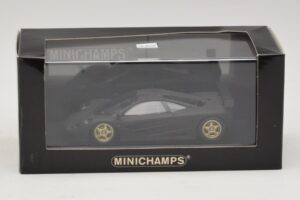 McLaren F1 GTR Prototype Negro Mate Con Llantas Doradas Minichamps 1:43 MCLAREN008 Metal - imagen 4 de 4