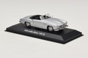 Mercedes 190 SL W121 Plata Maxichamps 1:43 940033130 Metal - imagen 3 de 4