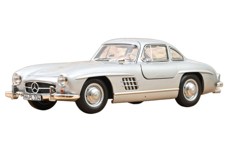 Mercedes 300 SL W198 Gullwing Plata Norev 1:18 183857 Metal