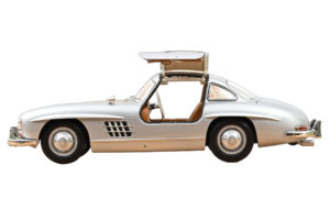 Mercedes 300 SL W198 Gullwing Plata Norev 1:18 183857 Metal - imagen 4 de 5