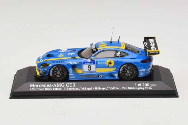 Mercedes AMG GT3 Black Falcon #9 Y. Buurman / M. Engel 24 Hours of Nurburgring 2016 Minichamps 1:43 437163009 Metal
