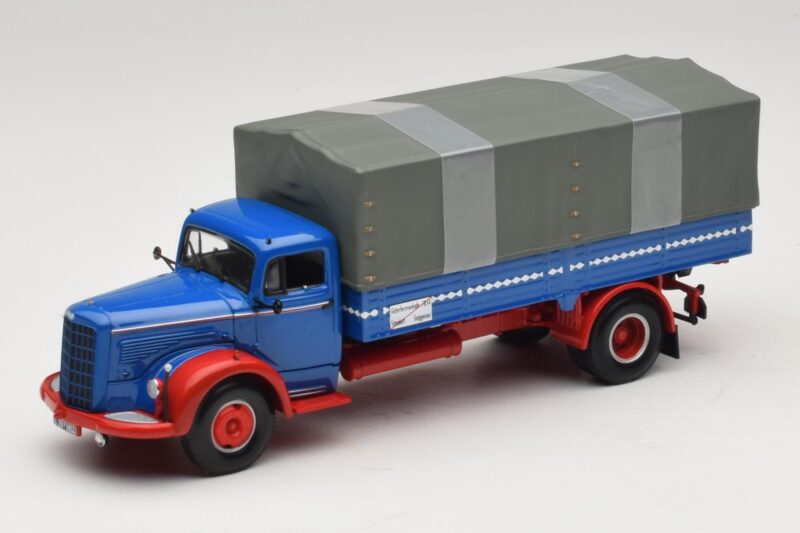 Mercedes L 315 Camión de Plataforma Azul Rojo Minichamps 1:43 439034420 Metal