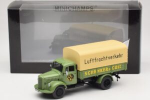 Mercedes L 3500 Camión de Plataforma Schenker Minichamps 1:43 439350028 Metal - imagen 6 de 6