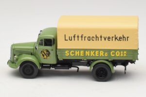 Mercedes L 3500 Camión de Plataforma Schenker Minichamps 1:43 439350028 Metal - imagen 3 de 6