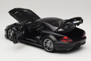 Mercedes SL65 AMG R230 Black Series Matt Black Minichamps 1:18 100038121 Metal - imagen 5 de 8