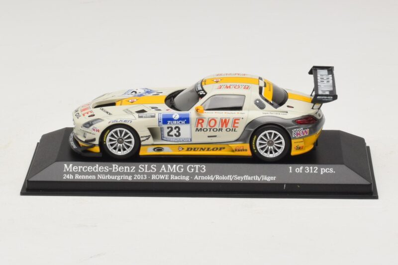 Mercedes SLS AMG GT3 #23 Rowe Racing Arnold / Roloff Nurburgring 24 Hours 2013 Minichamps 1:43 Mercedes SLS AMG GT3 #23 Rowe Racing Arnold / Roloff Nurburgring 24 Hours 2013 Minichamps 1:43 410133223 Metal
